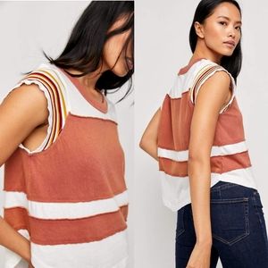 NWT Free People Hint of Stripe Tee